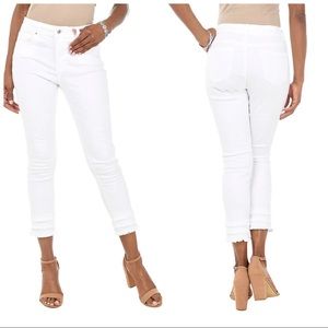 DG2 by Diane Gilman Virtual Stretch Layered Fringe Crop Jean